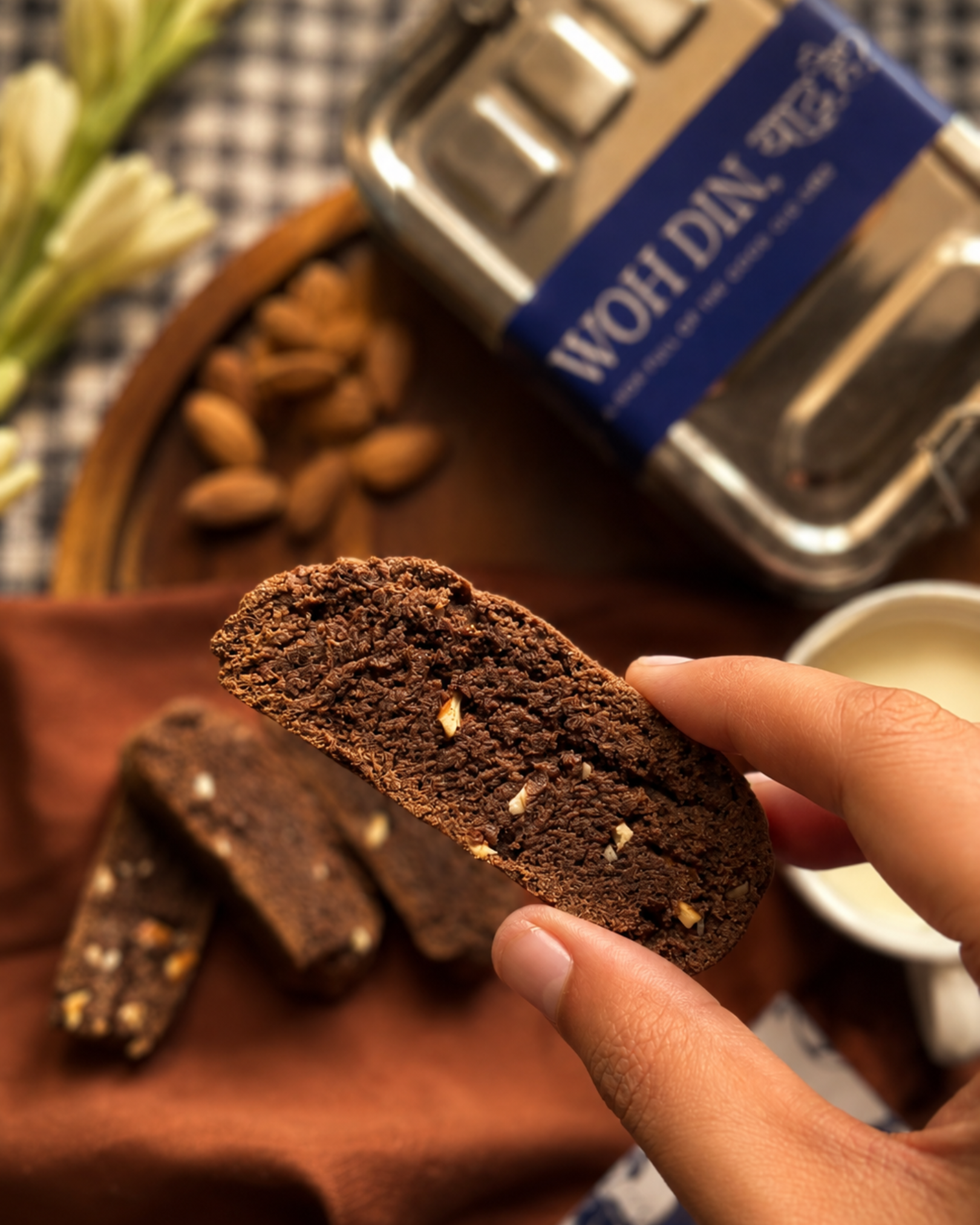 Almond Chocolate Biscotti, fourth angle